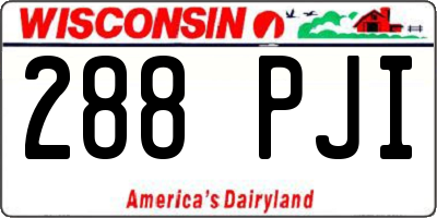 WI license plate 288PJI