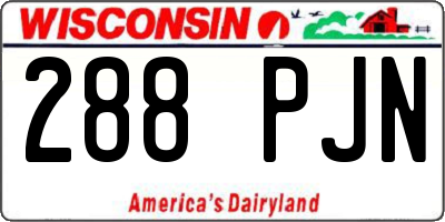 WI license plate 288PJN