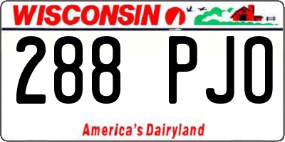 WI license plate 288PJO