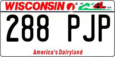 WI license plate 288PJP
