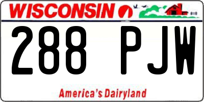 WI license plate 288PJW