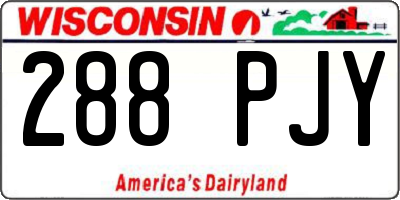 WI license plate 288PJY