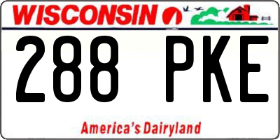 WI license plate 288PKE