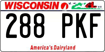 WI license plate 288PKF