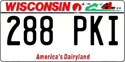 WI license plate 288PKI