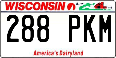 WI license plate 288PKM