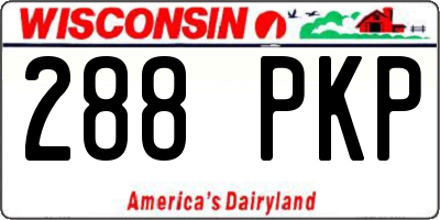 WI license plate 288PKP