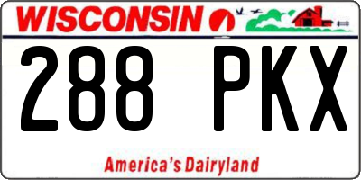 WI license plate 288PKX