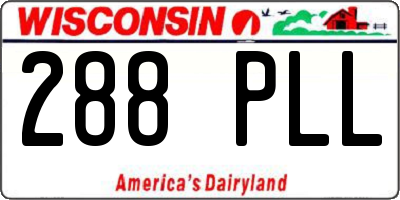 WI license plate 288PLL