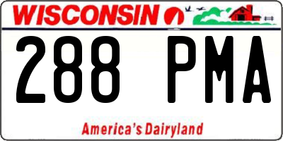 WI license plate 288PMA