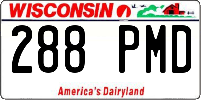 WI license plate 288PMD