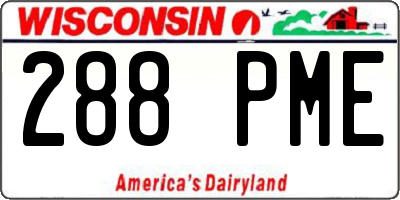 WI license plate 288PME