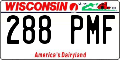 WI license plate 288PMF