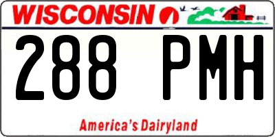 WI license plate 288PMH
