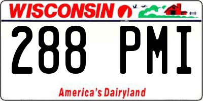 WI license plate 288PMI