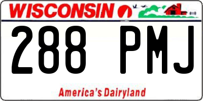WI license plate 288PMJ