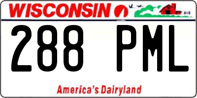 WI license plate 288PML