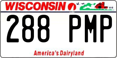 WI license plate 288PMP