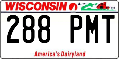 WI license plate 288PMT