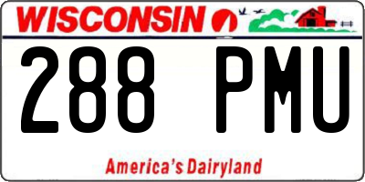 WI license plate 288PMU