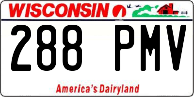 WI license plate 288PMV
