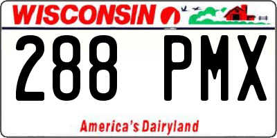 WI license plate 288PMX