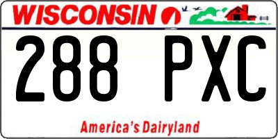 WI license plate 288PXC