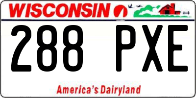 WI license plate 288PXE
