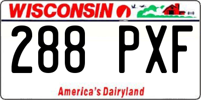 WI license plate 288PXF