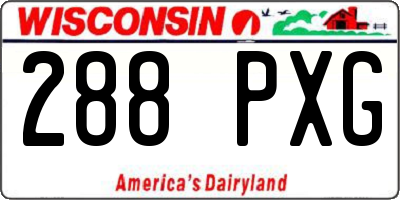 WI license plate 288PXG