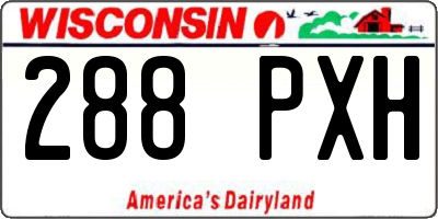 WI license plate 288PXH