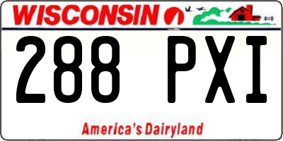 WI license plate 288PXI