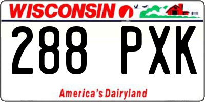 WI license plate 288PXK