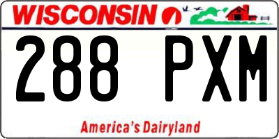WI license plate 288PXM