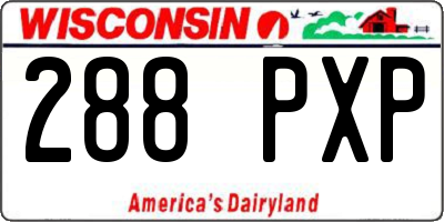 WI license plate 288PXP