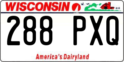 WI license plate 288PXQ