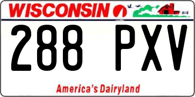 WI license plate 288PXV