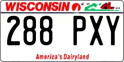 WI license plate 288PXY