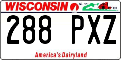 WI license plate 288PXZ