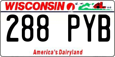 WI license plate 288PYB