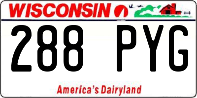 WI license plate 288PYG
