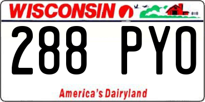 WI license plate 288PYO
