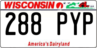 WI license plate 288PYP
