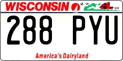 WI license plate 288PYU
