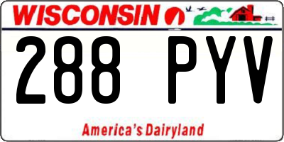 WI license plate 288PYV