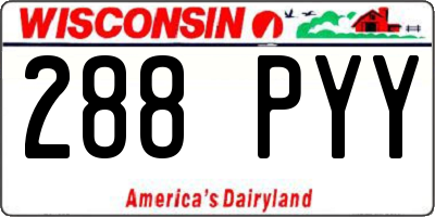 WI license plate 288PYY