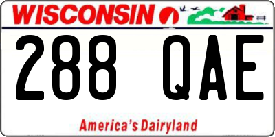 WI license plate 288QAE