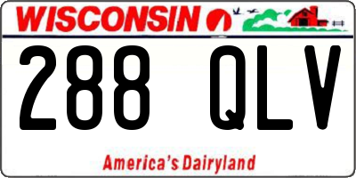 WI license plate 288QLV