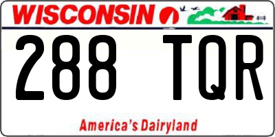 WI license plate 288TQR