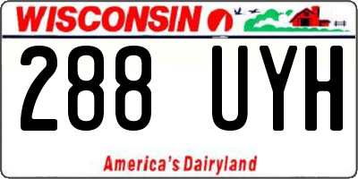 WI license plate 288UYH